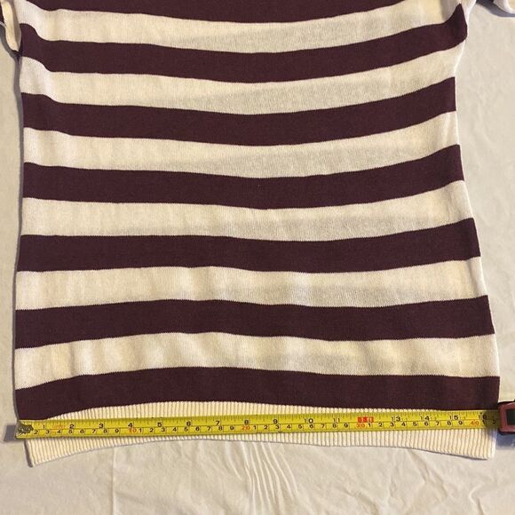 H&M Women’s White and Purple Striped Oversized Cotton Sweater Size XS VGUC - Picture 8 of 8